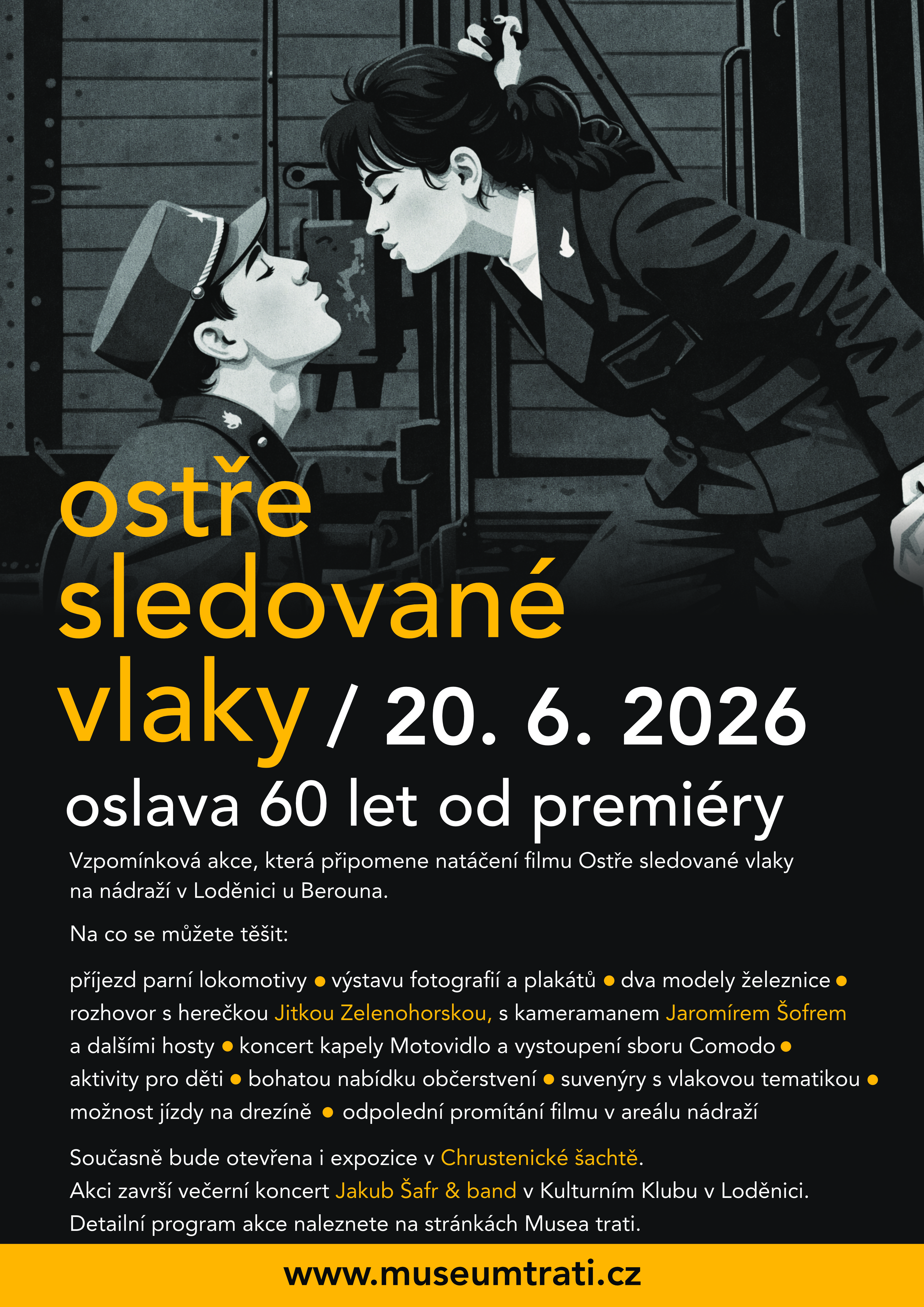 Loděnice - Ostře sledované vlaky